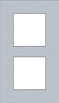 Afdekplaat tweevoudig vertikaal 60mm centerafstand Alu Grey