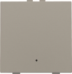 Enkelvoudige drukknop met Led en comfortsensoren voor Niko Home control, Bronze