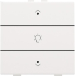 Commande de variateur simple pour Niko Home control avec Led 3 x White Steel