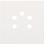 Afwerkingsset voor 5 - polige telefooncontactdoos White Steel
