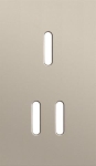 Plaque de recouvrement double, verticale 60mm d'entraxe, pour une fonction de commutation simple et