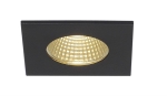 Patta-f, plafondInbouwarmatuur, rechthoekig, mat Zwart, 9W, 38°, 3000K, inclusief driver