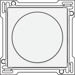 Afwerkingsset voor draaiknopdimmer of snelheidsregelaar Wit