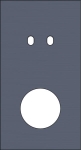 Double cover plate, vertical 71mm centre distance, for a double switching function and a socket fun