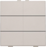 Bouton - poussoir sextuple pour Niko Home control Light Grey