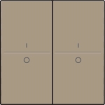 Touche double avec marquage I et 0 pour interrupteur sans fil ou bouton - poussoir 4 boutons de cde