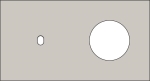 Double cover plate, horizontal 71mm centre distance, for a single switching function and a socket f