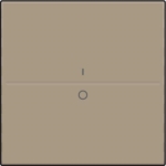 Touche simple avec marquage I et 0 pour interrupteur sans fil ou bouton-poussoir à 2 boutons Bronze