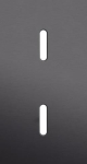 Double cover plate, vertical 71mm center distance, for two single switching functions, Niko Rocker