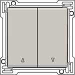 Afwerkingsset voor tweevoudige rolluikdrukknop Light Grey