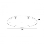 Ceiling base brushed Brass 7 outputs