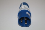 CEE stekker 32A / 220V / 2 polig + A / IP44 Blauw