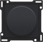 Afwerkingsset op / neer voor draaischakelaar Black Coated