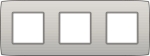 Afdekplaat drievoudig horizontaal 71mm centerafstand Light Grey