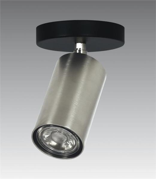 Plafondlamp in geborsteld Chroom + gepolijst Chroom