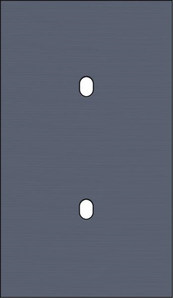 Plaque de recouvrement double, verticale 60mm d'entraxe, pour deux fonctions de commutation simples,