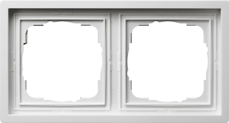 Cadre finition 2 x Gira F100 Blanc