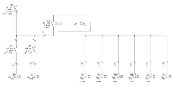 Coffret de distribution en PVC 40A + frame + commutateur réseau