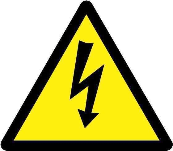 Autocollant danger tension 50mm