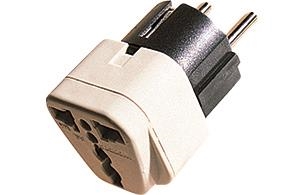 Adaptateur de voyage - prise mondiale femelle / Belgique, France, Schuko mâle