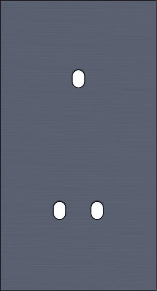 Plaque de recouvrement double, verticale 71mm d'entraxe, pour une fonction de commutation simple et