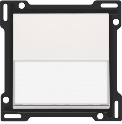Set de finition avec porte - étiquette pour interrupteur ou bouton - poussoir simple Blanc