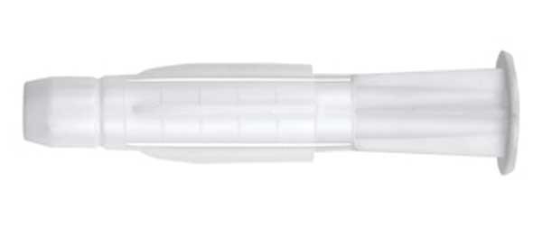 Universele plug Wit diameter 6mm lengte 36mm met kraag
