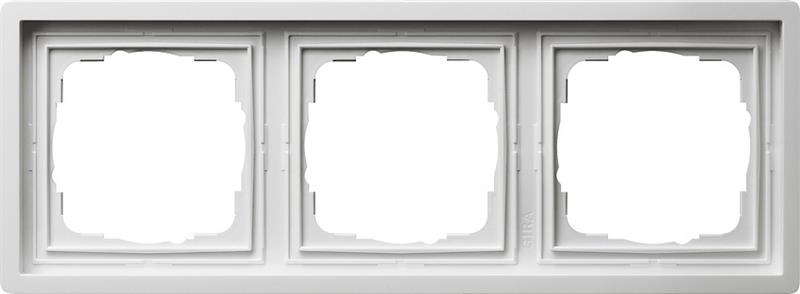 Cadre finition 3 x Gira F100 Blanc