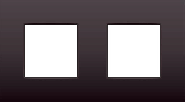 Afdekplaat tweevoudig horizontaal 71mm centerafstand dark Brown