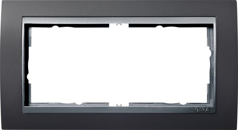 Afdekraam 2 voudig zonder middenstijl voor kleur Aluminium Gira Event Antraciet