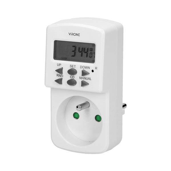 Mini digitale timer, 10 programma's 7 combinaties van de dag van de week, zomer - en wintertijdfunct