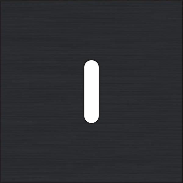 Plaque de recouvrement simple, pour des fonctions d'interrupteur simple, Niko rocker Pure Alu Black