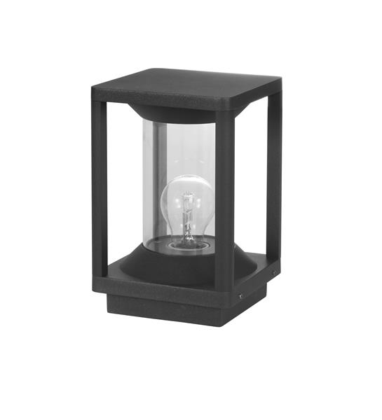 Loeve Anthracite die - casting Aluminium & clear acrylic Led E27 1 x 12W 220 - 240V IP65 Bulb exclud