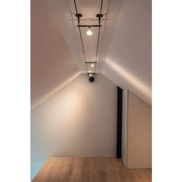 Cosmic - lamphouder voor Tenseo - laagspanningskabelsysteem, QR - C51, Zwart, kantelbaar, 2 stuks