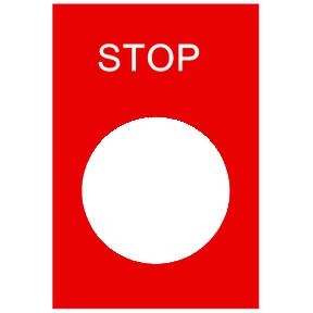 Etiket - 30 x 40mm - Rood - Stop