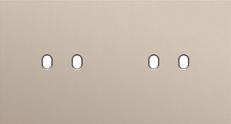 Tweevoudige afdekplaat, horizontaal 71mm centerafstand, voor tweevoudige schakelfuncties, Niko toggl