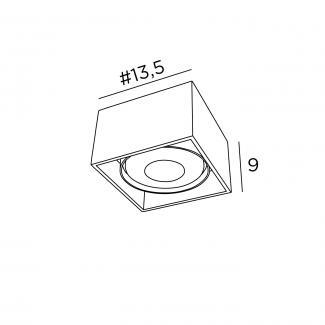 Plafondlamp in gestructureerd Wit