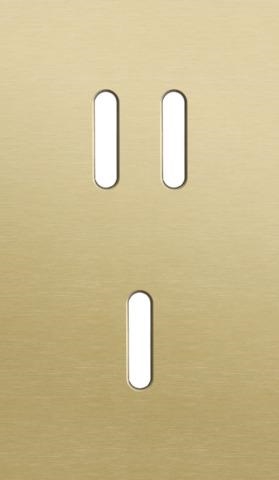 Plaque de recouvrement double, verticale 60mm d'entraxe, pour une fonction de commutation double et