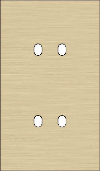 Plaque de recouvrement double, verticale 60mm d'entraxe, pour des fonctions d'interrupteur double, N