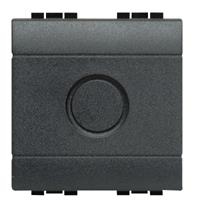 Obturateur living - arrondie - avec empreinte défonçable diamètre 14mm - 2 modules