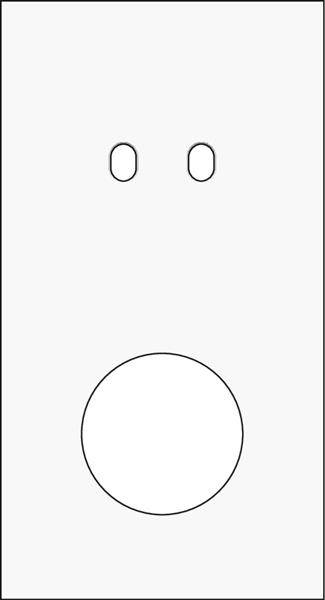 Double cover plate, vertical 71mm centre distance, for a double switching function and a socket fun
