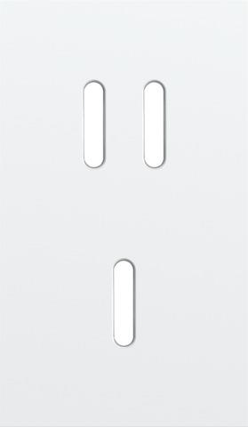Plaque de recouvrement double, verticale 60mm d'entraxe, pour une fonction de commutation double et