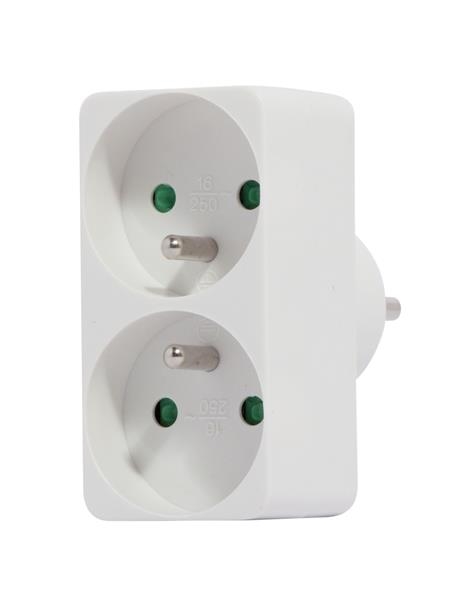 White terminal block - 2 x 16A