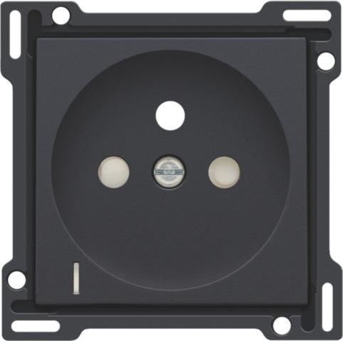 Set de finition avec voyant transparent pour prise de courant avec indication de tension 28.5mm Anth