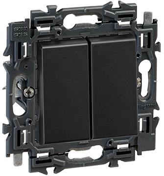 Double push - button 6A dark