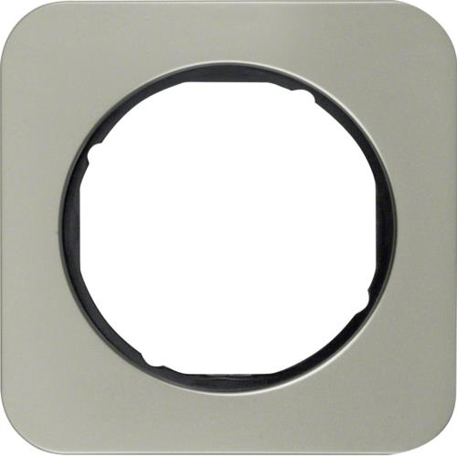 Afdekplaat 1 - voudig Berker R.1 Inox / Zwart
