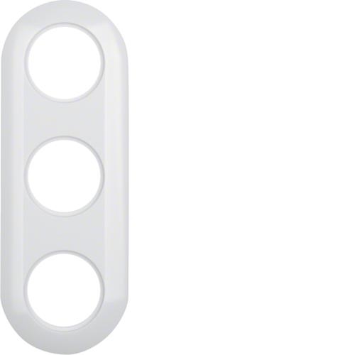 Plaque de recouvrement 3 postes Berker serie 1930 Blanc polaire, brillant
