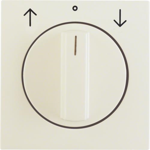 Enjoliveur avec bouton rotatif pour interrupteur volets S.1 / B.3 / B.7 Blanc, brillant