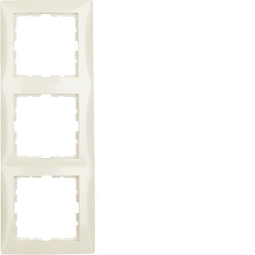 Frame 3gang, S.1, White glossy