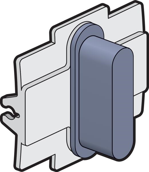 Niko rocker voor enkelvoudige schakelfuncties, Aluminium Blauw Grijs